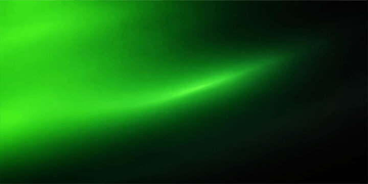 An abstract green and blue background features bright light rays, dark waves, and a glowing star pattern that creates a motion blur illustration for a wallpaper design