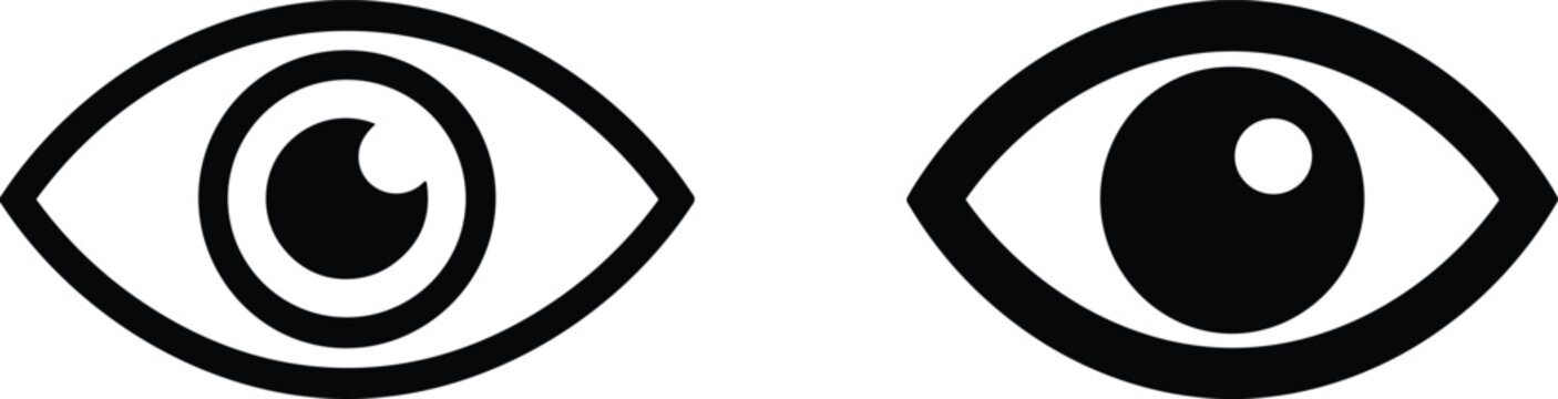 Black and white of closed and open eye closed eye simple