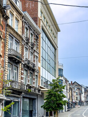 Fototapeta premium Street view of old village Verviers in Belgium