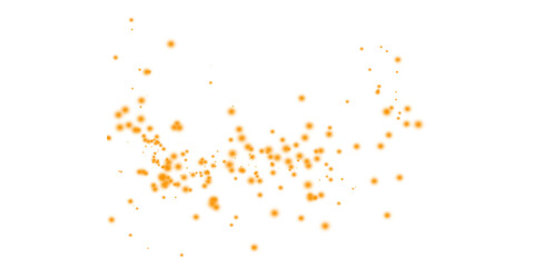 Golden glowing particles floating on black background abstract bokeh light spark cinematic firefly magic overlay texture © Ansari