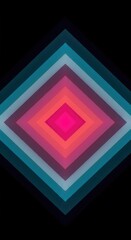 Fototapeta premium Dynamic visual repetition creating an infinite feedback loop. Layered geometric forms and vibrant colors suggest abstract sound visualization and movement ,hypnotic ,purple ,futuristic