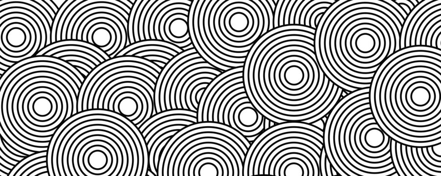 Abstract gold circle lines on dark background. Geometric stripe line art design.eps,10