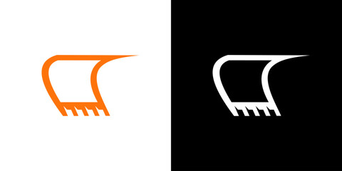 Excavator bucket arm icon abstract logo isolated graphic © svsetyo