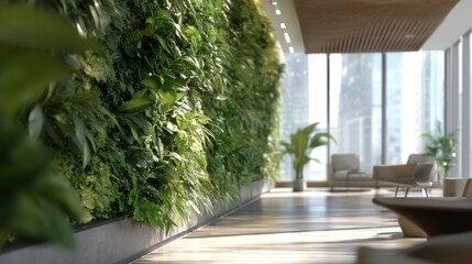 Fototapeta premium Modern hallway green wall