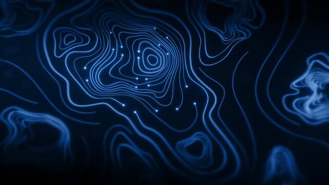 Futuristic Holographic Terrain environment, geomorphology, topography motion graphic user interface head up display screen