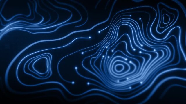 Futuristic Holographic Terrain environment, geomorphology, topography motion graphic user interface head up display screen