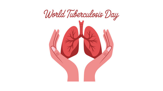 Pink of lungs for tuberculosis day awareness disease healthcare