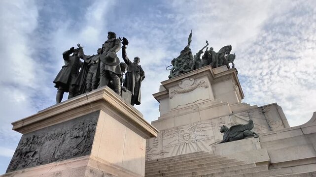 Close-Up of Independence Monument Bronze Sculptures, S&atilde;o Paulo Brazil
