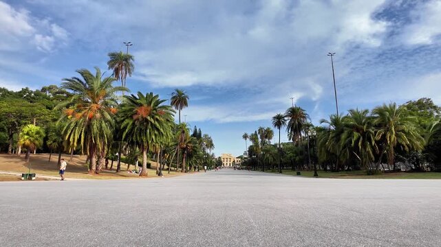 Palm Tree Boulevard Leading to Museu Paulista, Parque da Independ&ecirc;ncia.