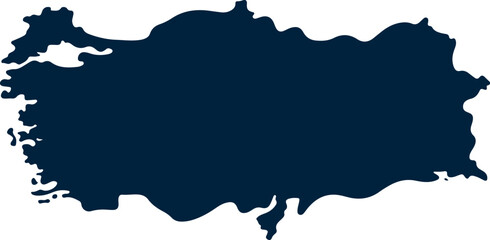 Turkey country map outline silhouette on white background  geographic illustration © Suplab_Designer