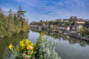 Naklejka premium Nemours is a French town and commune, in the Île-de-France region, Seine-et-Marne department, in the district of Fontainebleau and canton of Nemours.