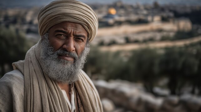 Near Jerusalem at sunset, an older Solomon stands among foreign altars and royal influences, revealing the sorrowful cost of a divided heart.
