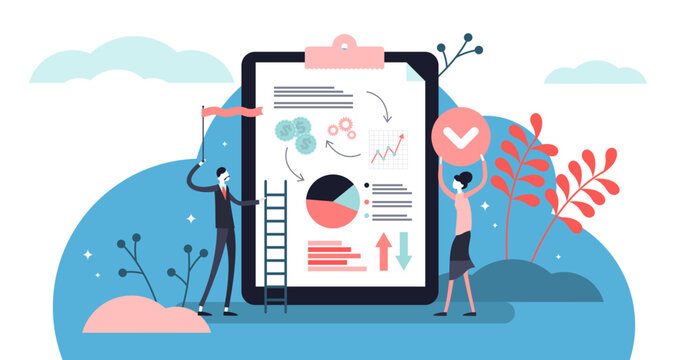 Accept illustration, transparent background. Flat tiny positive check rate persons concept. Abstract approved document with validation control and authorized test. Correct quality agreement.