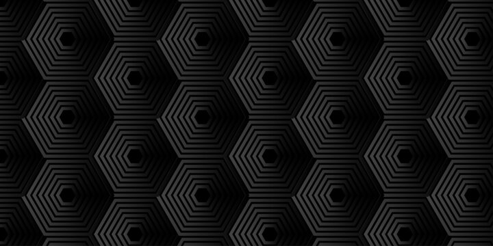 Abstract square gradient black cubic square shape backdrop texture. cube geometric wall and floor vector diamond hexagon triangle wallpaper background.