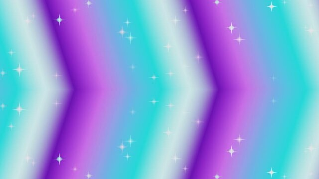 Vibrant chevron pattern with purple, blue, and white hues shimmers brightly, perfect for background animation.