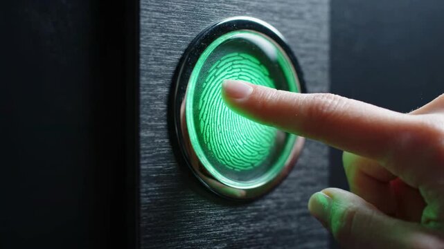 Fingerprint Scanner with Blue Light and Human Finger Touching Technology Surface