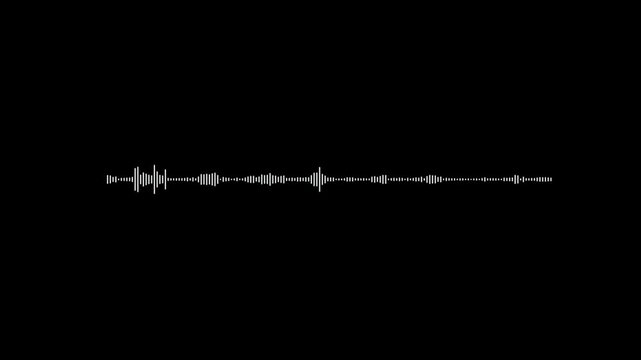 dynamic music waveform animation, with oscillating audio waves and professional visualizer black background, 4k video