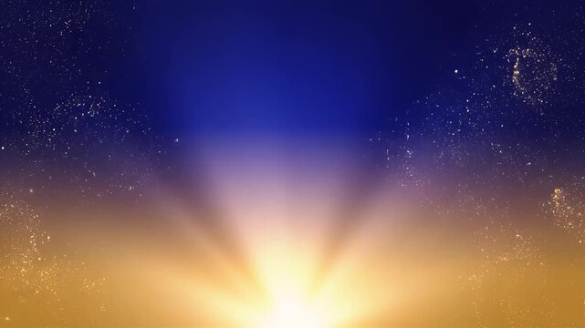 Pavitra Ekadashi Background with Smooth Deep Blue to Golden Gradient Subtle Radial Light Glow and Gentle Particle Shimmer for Spiritual Hindu Festival