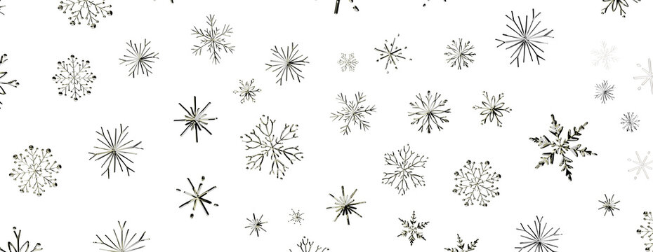 Elegant seamless snowflake pattern for seasonal designs, perfect for Christmas and New Year celebrat