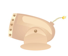 Fototapeta premium Retro armory cannon. vector illustration 