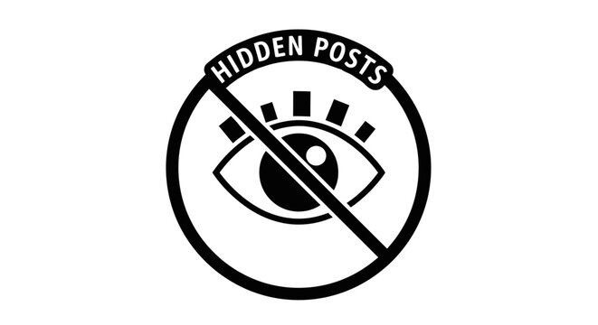 Black and white eye censorship symbol.
