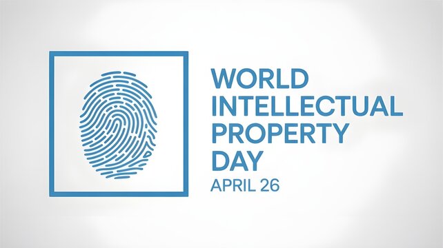 World Intellectual Property Day, Vector Illustration, fingerprint
