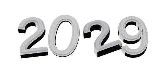 2029 text design for event. Perfect for New Year's Eve, greetings, future vision and business themes © vegefox.com