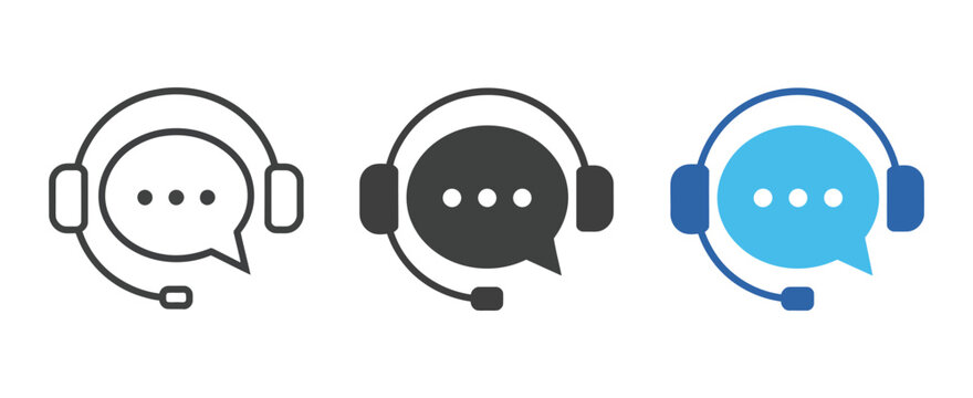 Customer Support Icon Vector Illustration, Customer Service, Call Center, Hotline Operator, Staff Agent, and Technical Assistance Symbols for Business Communication Design.