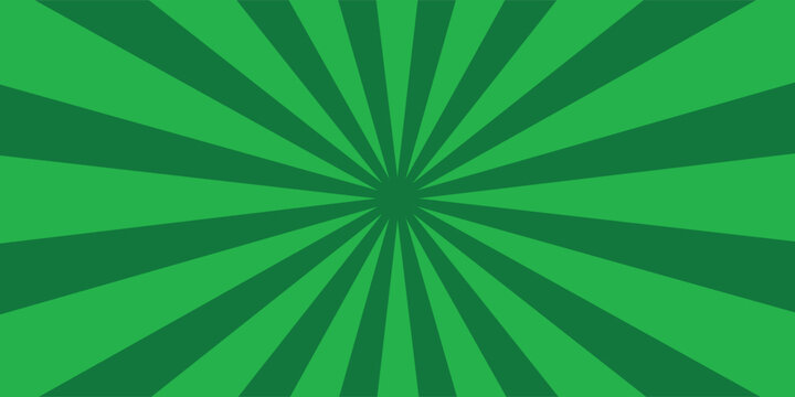 Comic background. Pop art texture. Starburst cartoon style. Anime design with explosion effect for print. Fun dot pattern. Green backdrop with halftone gradient. Funny line frame.