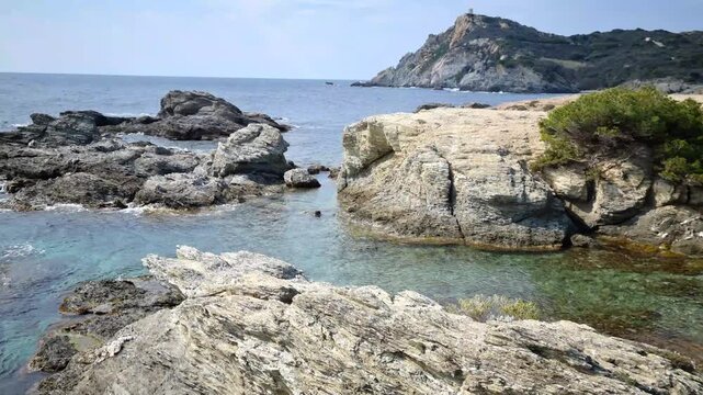 Landscape in the Petit Gaou island, Var, South of France