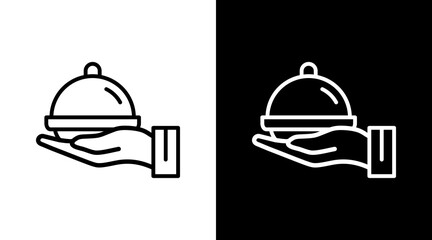 Fototapeta premium Foodtray Icon Sheet Black And White