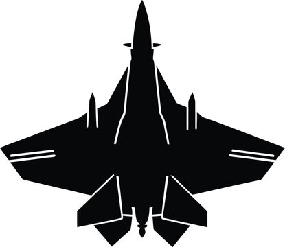 Silhouette design of Dassault Rafale French multi fighter zet