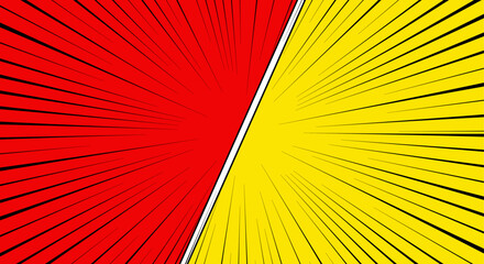 Comic book explosion vector illustration, red and yellow © MdDulal