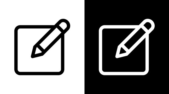 Edit Icon Sheet Black And White