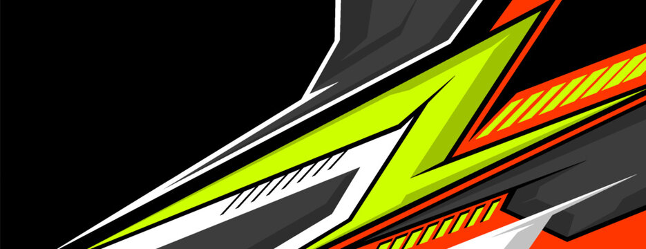 Car wrap design vector, truck and cargo van decal. Graphic abstract stripe racing background designs for vehicle, rally, race, adventure and car racing livery. Vector