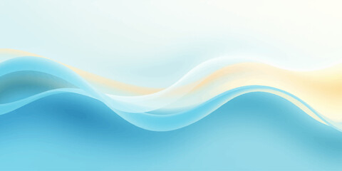 Obraz premium Abstract flowing blue wave vector illustration features liquid ocean motion with light line curves and a swirl pattern on a creative backdrop design