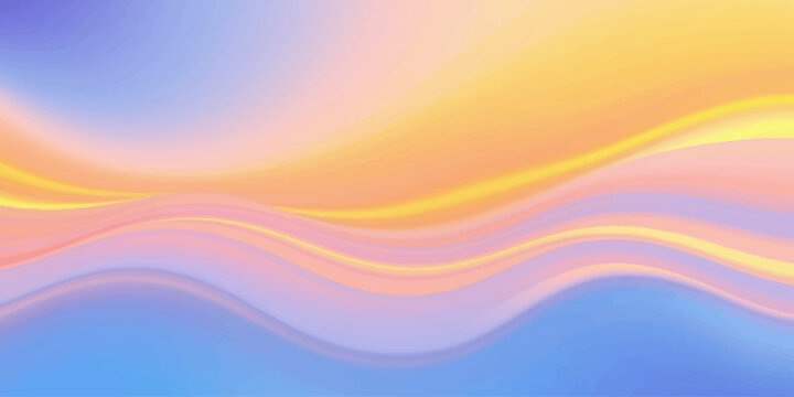 Abstract colorful waves vector illustration creates a bright artistic backdrop design with a rainbow curve pattern and light texture style for modern wallpaper backgrounds