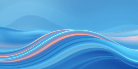 An abstract blue ocean wave background featuring a flowing liquid curve design and vector line pattern for a light sea backdrop © ALI