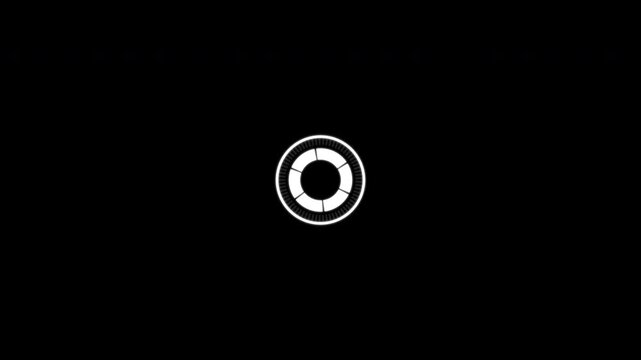Segmented Ring Loading Spinner Animation Transparent Background
