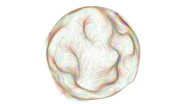 Abstract colorful artwork of swirls and lines creating a mesmerizing design against a bri