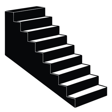 Stair stringer on white background