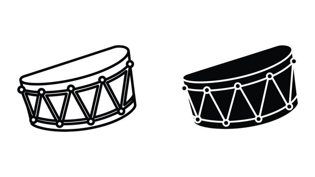 Two types of snare drums with different drumheads