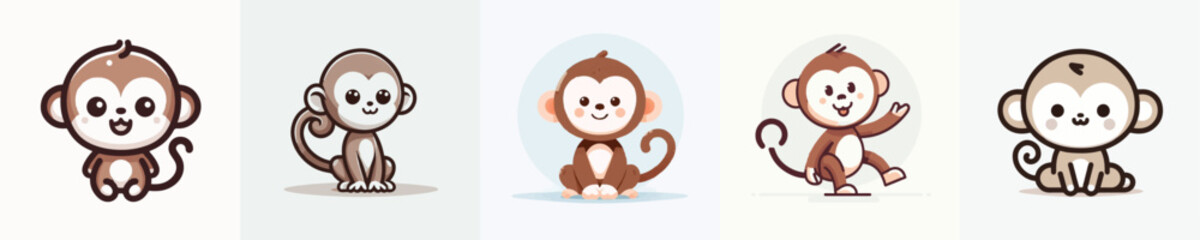Obraz premium Monkey Vector Illustration