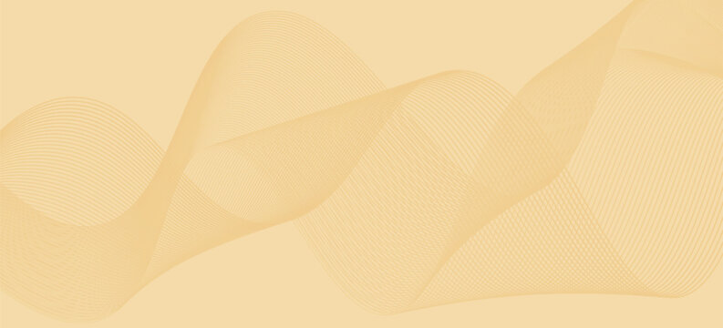 Abstract beige background with wavy lines elements, abstract brown geometric pattern vector.