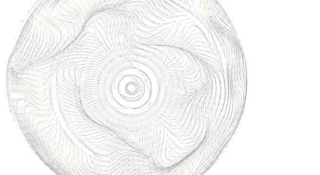 An abstract visual of swirling lines forming a circular pattern suggesting movement and flow