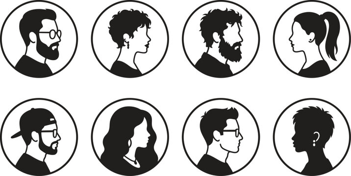 People profile vector icons