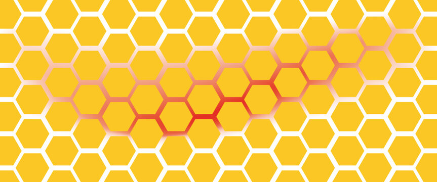 Seamless Honeycomb Pattern Vector Pack &ndash; Geometric Hexagon Grid Backgrounds in Yellow, Black, and Grey for Beekeeping and Design