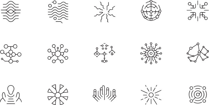 Universal Math and Financial Calculation Icon Set Featuring Arithmetic Symbols Graphs and Accounting Tools in Black Glyph Style
