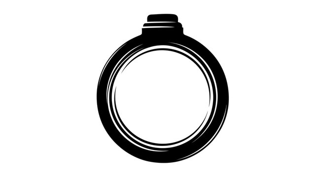 Black and white illustration of a bottle cap opener