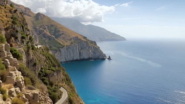 Amalfi Coast, Mediterranean Sea, Italy.